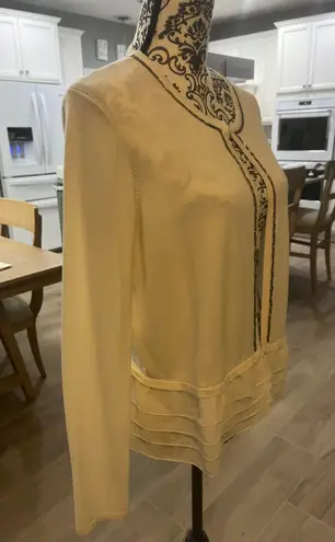 Cyrus Size Large Beige Cardigan Sweater