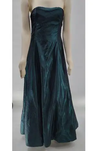 VTG Scott McClintock Prom Dress Womens 12 Emerald Green Sparkle Glitter Formal