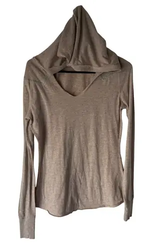 Cruel Denim Women's Tan Speckled Long Sleeve Hoodie Western Cowboy Size M Size M