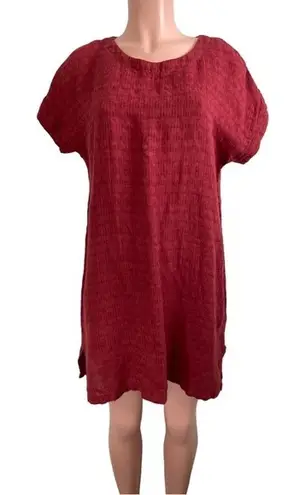Soft Surroundings Remi Gauze Linen Dress Cinnamon Red Size PS Petite Small