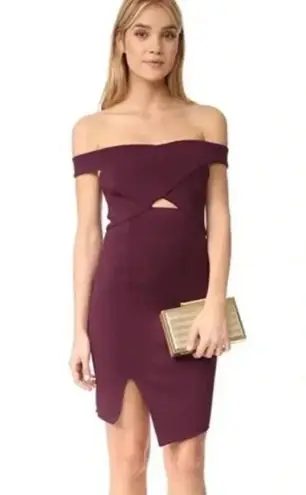 Bec & Bridge Revolve Banditti Crossover Mini Dress in Claret Maroon Size US 4 S