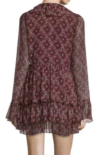 Cinq à Sept cinq a sept Jasmine Silk Floral-Print Mini Dress Red/ Multi Size