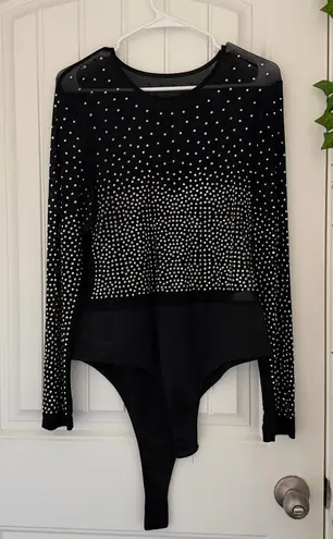 Black and White Studded Women's Top Size 1X