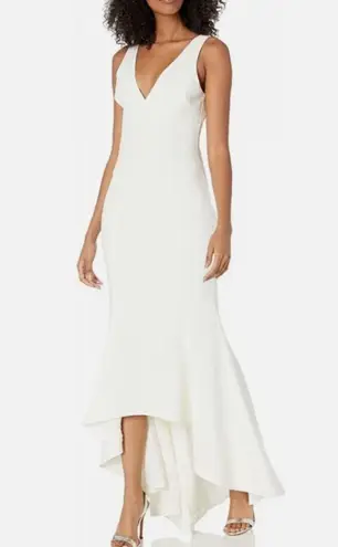 Likely White Hil Lo Gown 6 Sleeveless Formal Crepe Dress