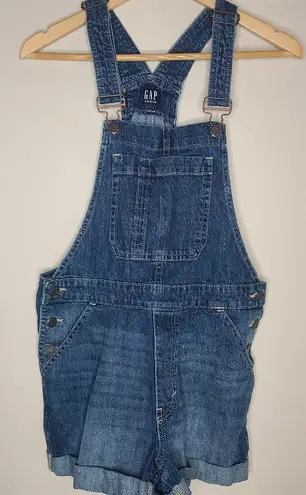 Gap  Denim Cuffed Overalls Shortalls Size Small‎ - Image 1
