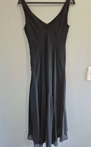 Alex Evenings goth punk 90s 2000s coquette Y2K Vintage Black Tiered Slip Dress Size 6P Petite