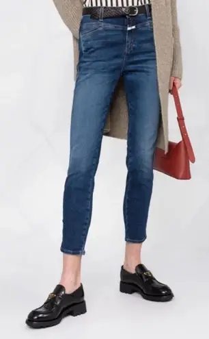 Anthropologie CLOSED Skinny Pusher 2021 Organic Cotton Made In Italy Size 23 Blue