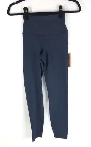 Quince Womens Ultra-Soft Performance Legging 25" Inseam Crop Navy Blue XS