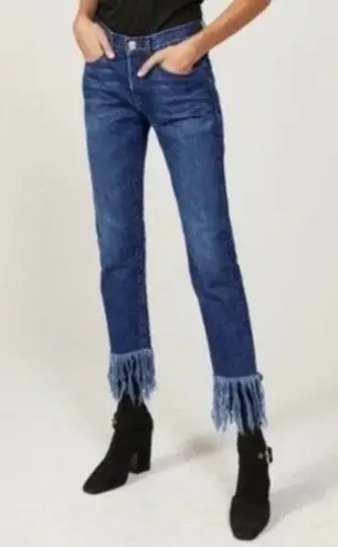 3x1  Fringe Straight Crop in Lima Blue Jean Size: 27