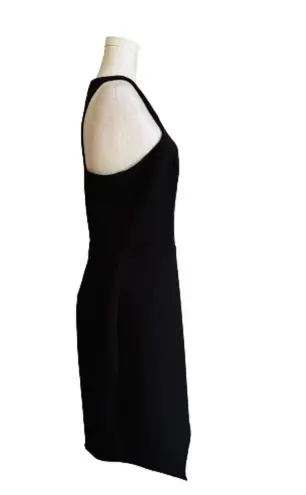 Bisou Bisou  Dress Black Sleeveless Asymmetrical Envelope Hem LBD Dress Size 10