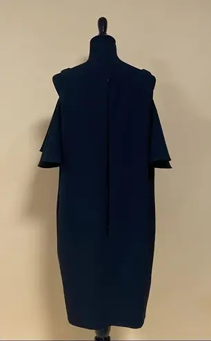 Chelsea28 🛍️ 'Peek-A-Boo' Cold Shoulder Black Shift Mini Dress Size XL