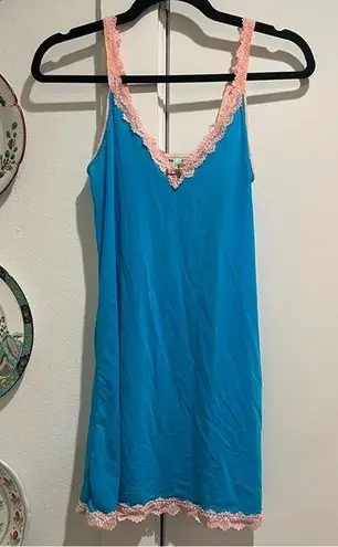 NEW Honeydew Blue and Pink Chemise
