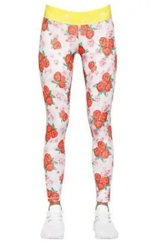 Adidas x Stella McCartney Gray White&Coral Floral Leggings Sz.XS