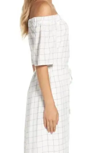 Charles Henry Off the Shoulder Shirtdress
