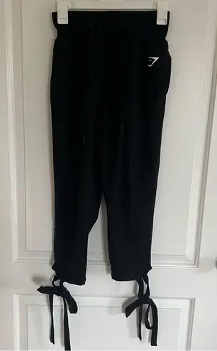 Gymshark  black tie ankle ark high waisted jogger