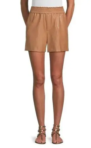ALC Frank NWT ALC Natural Kaleb Faux Leather Shorts Smocked Waist Women's Tan Size Small
