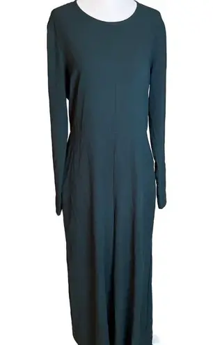 Adam Lippes Jada Flared long sleeve Jumpsuit in Green 8 Womens Dressy Catsuit