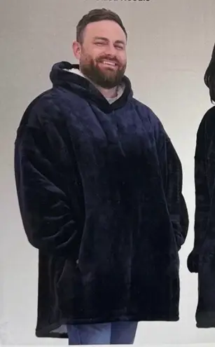 The Wayy Big Hoodie Unisex, Wearable Blanket Blue Size undefined