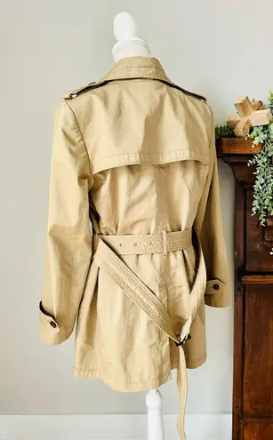 Banana Republic Tan Khaki Essential Trench Coat