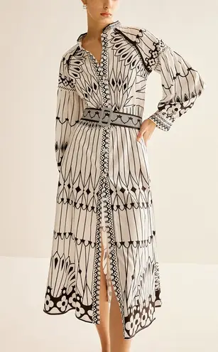 Commense Boheme Stand Collar Split Dress size xs Black