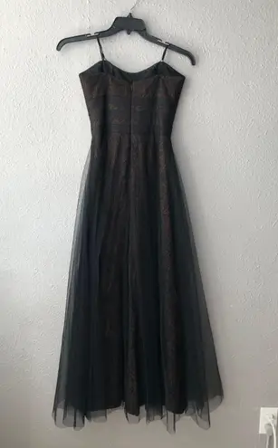 Badgley Mischka Strapless Formal Evening Gown + Matching Jacket/Scarf - Size 2