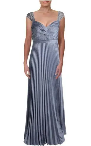 Aidan Mattox embellished pleated satin gown