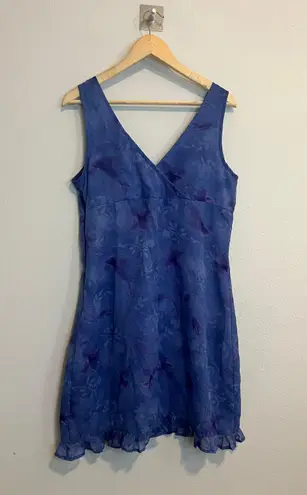 Vintage Blue romantic floral share summer dress sleeveless