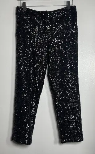 ANTIK BATIK Sequin Pants Size XS 36 Black Night Out Holiday Party Glitz Glam