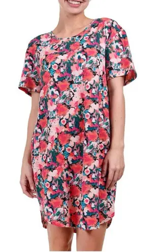 NWOT Natori Women's, Size Small Pink Watercolor Floral T