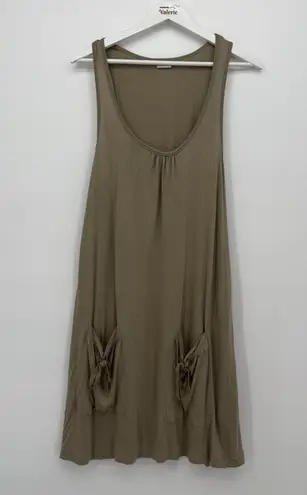 Lascana Sleeveless Mini Tank Dress Boho Size US 8 Khaki Tan Scoop Neck