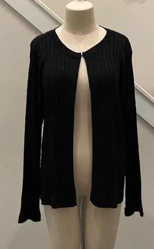 Charter Club black sparkle sweater cardigan.