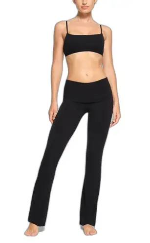 SKIMS cotton jersey foldover pant in color soot size medium nwot