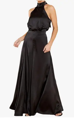 S.DEER. Sleeveless Halter Tied Jumpsuit with Pockets High Waist Wide Leg Pants