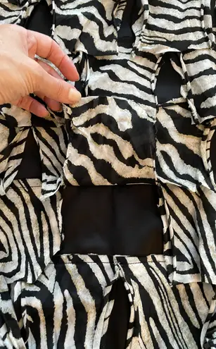 Ark & Co. Y2K Animal Print Silk Blend Sheath Mini Dress, size S