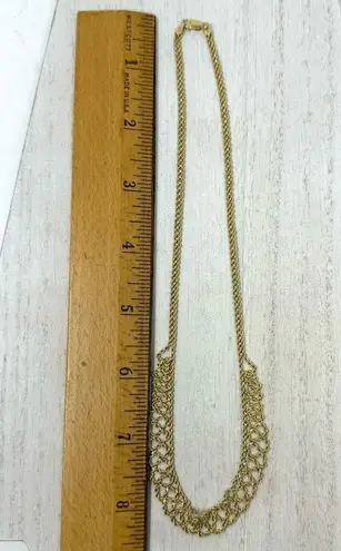 Twisted Solid 14K yellow gold  mesh rope necklace, 5.4g