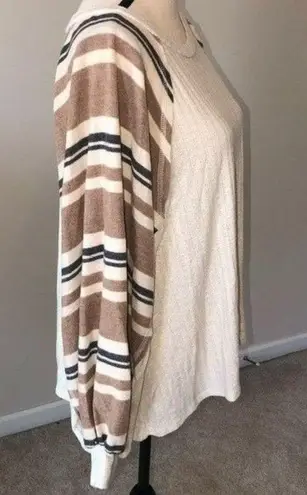 143 Story Womens Size Medium Knit Top Mixed Media Balloon Sleeve Sweater Top