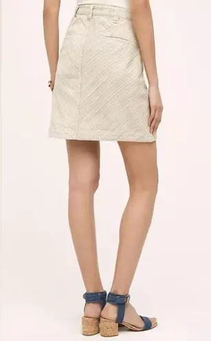 Pilcro and the Letterpress Anthropologie Chino Striped Mini Skirt.