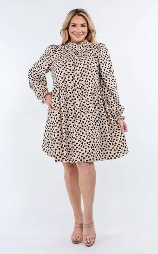 English Factory Dotted Button Detail Mini Dress 3X NWT