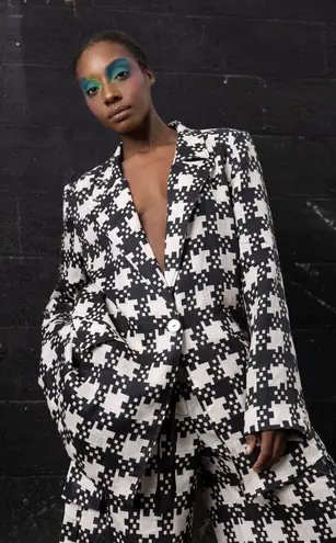 Tracy Reese HOPE FOR FLOWERS By Blazer Size Extra Large NWT Peaked Organic Linen - Image 4