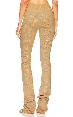 retrofete Desiree Pants in Caramel Silver Houndstooth Medium New Womens Knit Tan