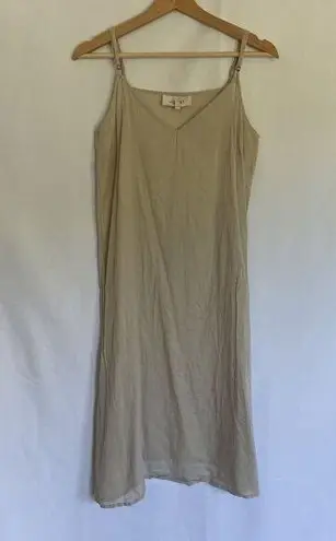 The Great . tan beige sheer v-neck flowy cotton dress size 2 delicate summer