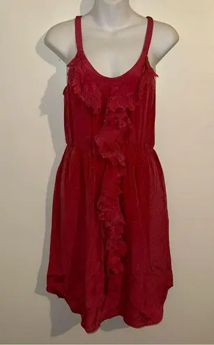 Rebecca Taylor PUNCHED CAMI Silk Mini Dress color Melon Size 4 NWT RETAIL $345