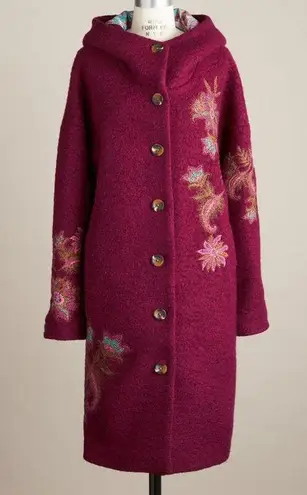 Sundance Blooming Boucle Floral Wool Coat PXS Petite NWOT