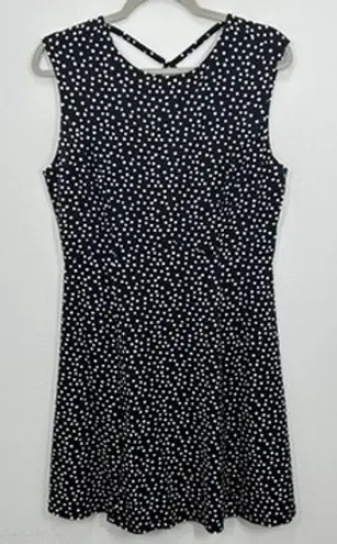 Title Nine Black and White Polka Dot Dress Sleeveless Fit & Flare Athletic Dress
