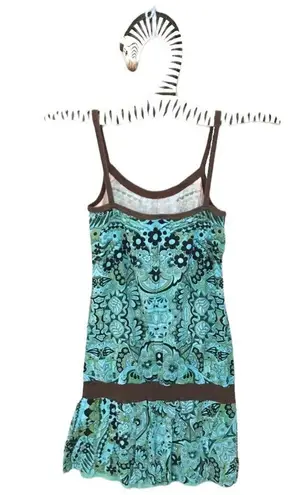 new skinny minnie 𑁍 Mixed Floral Print Mini Sun Dress 𑁍 Blue + Black 𑁍 Large