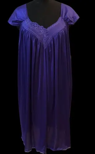 Vanity Fair Vintage Purple Nightgown Midi Dress