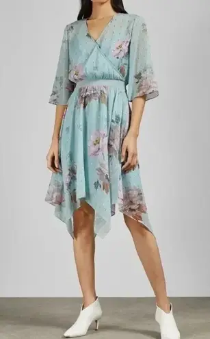 Ted Baker London Dannyel hankerchief mint fairycore dress Sz 3/12 Green