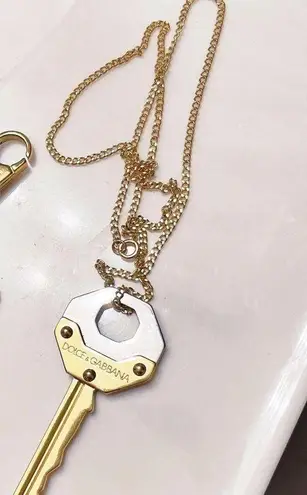 Dolce & Gabbana Authentic  RARE Vintage Large Gold Y2K Key Necklace