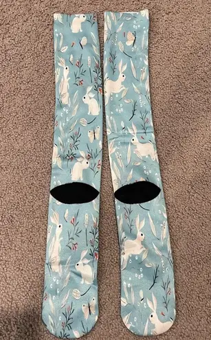 Rabbit/ Bunnies casual knee high socks/ leg warmer/ boot socks for girls Blue