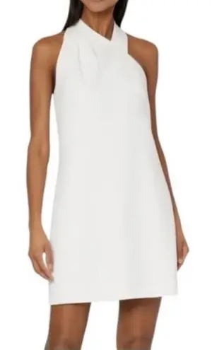 Milly Ellia Cady White Halter Asymmetrical Mini Dress NWT Bridal Cocktail Sz 2